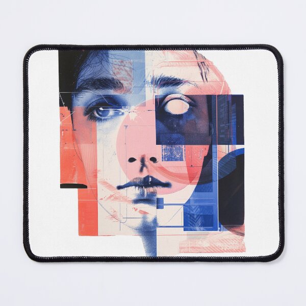 Item preview, Double Exposed — Mixed Media Portrait Collage Art designed and sold by CMLPaintings.