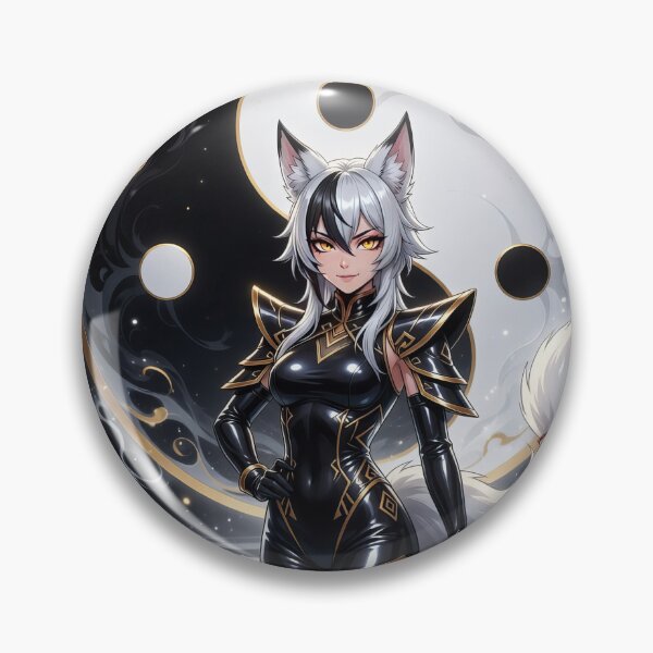 Artikelvorschau, Yin Yang Anime Girl Kitsune of Balance 3 entworfen und verkauft von Morathena.