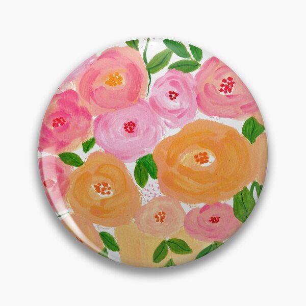 Item preview, Peach and Pink Blooms Bouquet designed and sold by A Painted Garden  .