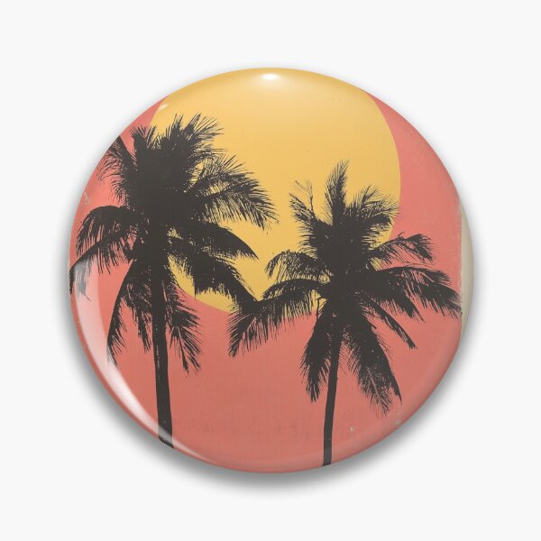 Item preview, Golden Hour Palms — Retro Tropical Beach Poster designed and sold by CMLPaintings.