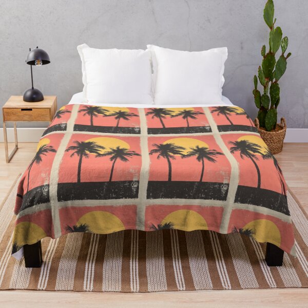 Item preview, Golden Hour Palms — Retro Tropical Beach Poster designed and sold by CMLPaintings.