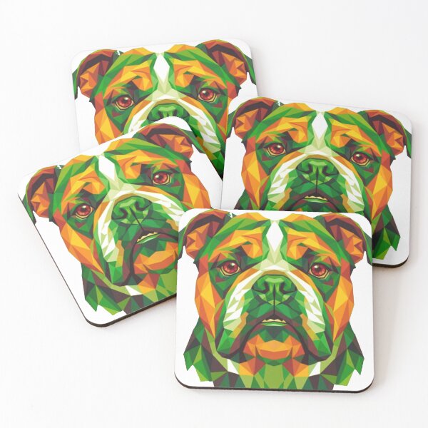Item preview, Colorful Geometric Bulldog Portrait  designed and sold by BLUESKY11a.