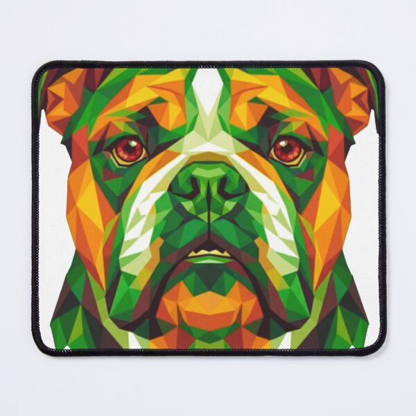 Item preview, Colorful Geometric Bulldog Portrait designed and sold by BLUESKY11a.