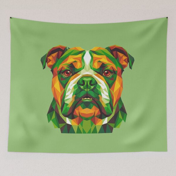 Item preview, Colorful Geometric Bulldog Portrait  designed and sold by BLUESKY11a.