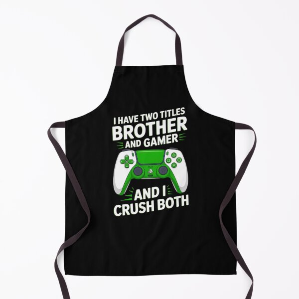 Item preview, I Have Two Titles – Brother and Gamer – And I Crush Both – Gamer Birthday Design designed and sold by Gogetgiggles.