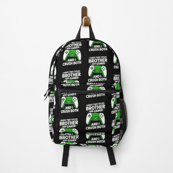 Item preview, I Have Two Titles – Brother and Gamer – And I Crush Both – Gamer Birthday Design designed and sold by Gogetgiggles.