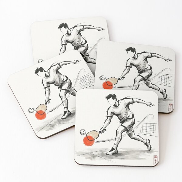 Item preview, Zen Pickleball Dink – Japanese Sumi-e Ink Wash Sports Art designed and sold by CattlettArt.