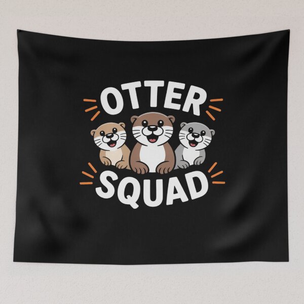 Item preview, Otter Squad Cute Sea Otter Trio designed and sold by Gogetgiggles.