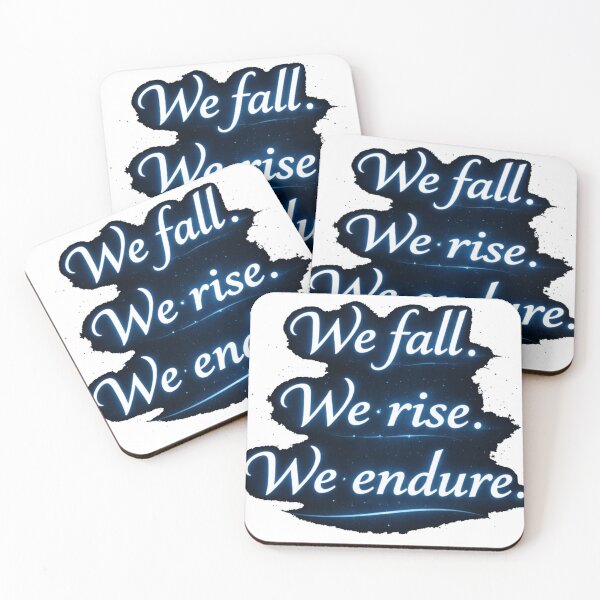 Item preview, We Fall We Rise We Endure – Resilience Quote | Motivational Strength Design Blue designed and sold by Mirgonhood.