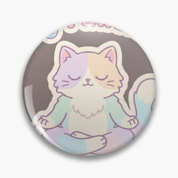 Item preview, Stay Pawsitive Meditating Cat designed and sold by Brochamorocha.