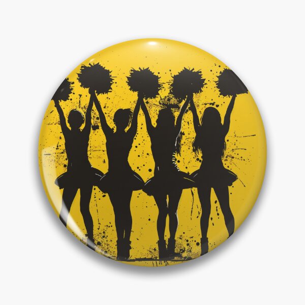 Artikelvorschau, Cheerleader-Truppe – Grafik mit markanter Cheerleader-Silhouette entworfen und verkauft von CMLPaintings.