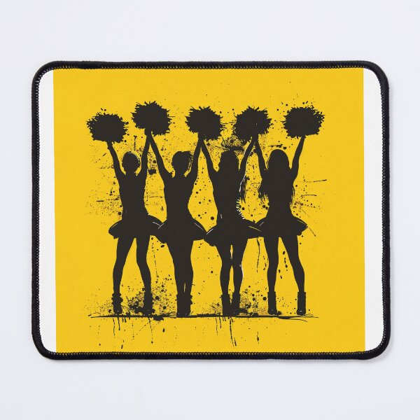 Artikelvorschau, Cheerleader-Truppe – Grafik mit markanter Cheerleader-Silhouette entworfen und verkauft von CMLPaintings.
