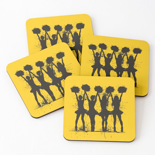 Artikelvorschau, Cheerleader-Truppe – Grafik mit markanter Cheerleader-Silhouette entworfen und verkauft von CMLPaintings.
