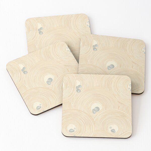 Item preview, Japanese Zen Garden Pattern — Sand Ripple Stone Minimalist Meditation Print designed and sold by AiMEiRi.
