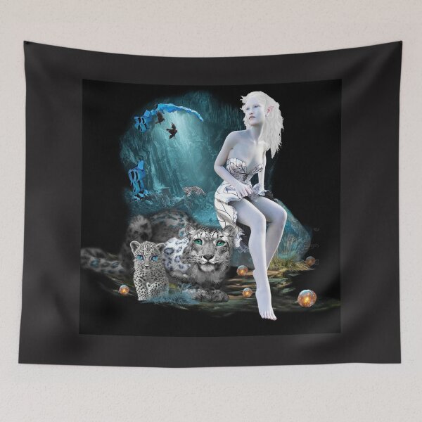 Item preview, Enchanted Snow Leopard Realm designed and sold by Patricia Brown.