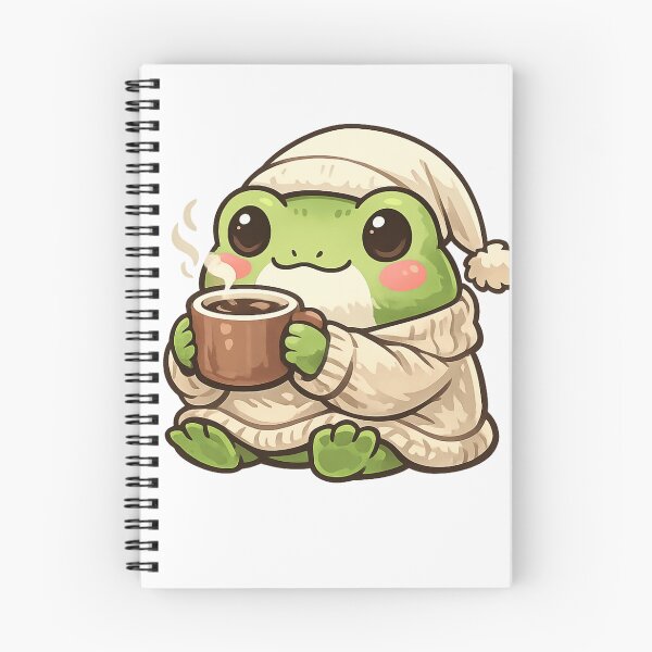 Item preview, Frog in Nightgown Drinking Coffee in Grass – Cozy Fantasy Frog Aesthetic Art designed and sold by Ortegan90.