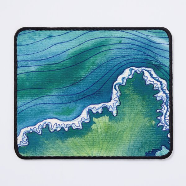 Item preview, Cerulean Mosaic - Abstract Watercolour Ocean Layers designed and sold by Cass Harker Studio.