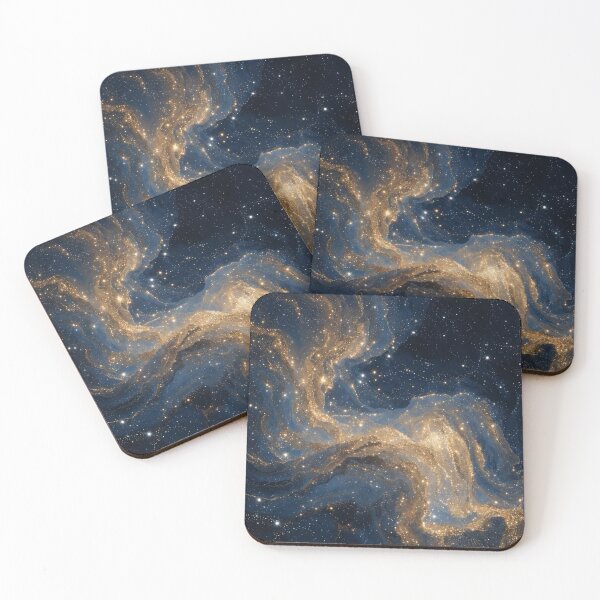 Item preview, Golden Cosmic Nebula Swirl | Deep Space Galaxy Art designed and sold by Joammiyon.