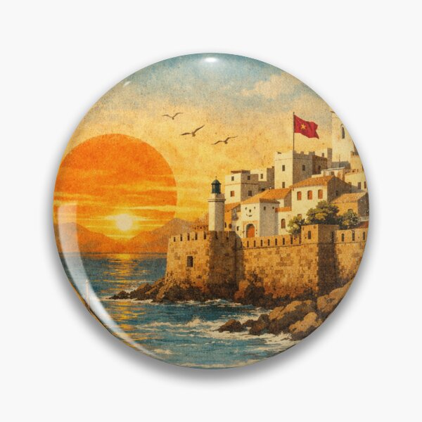 Artikelvorschau, Vintage-Reiseposter aus Tanger, Marokko – Tor zu Afrika, Küstenkunst im Sonnenuntergang entworfen und verkauft von Watchyyy.