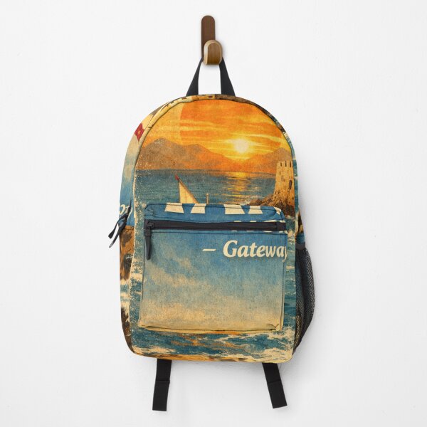 Item preview, Tangier Morocco Vintage Travel Poster – Gateway to Africa Sunset Coastal Art designed and sold by Watchyyy.