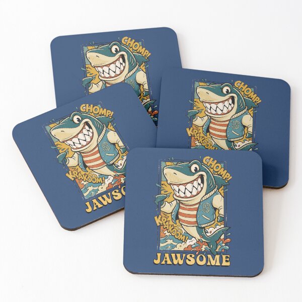 Item preview, Jawsome Shark Retro Cartoon Illustration designed and sold by ArtsB.