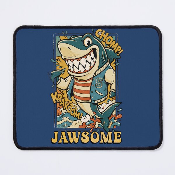 Item preview, Jawsome Shark Retro Cartoon Illustration designed and sold by ArtsB.