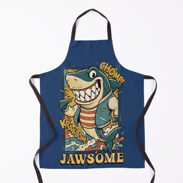 Item preview, Jawsome Shark Retro Cartoon Illustration designed and sold by ArtsB.