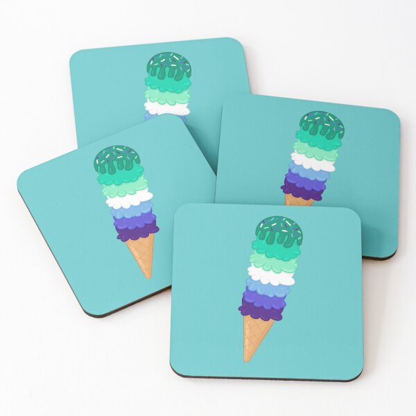 Item preview, Gay Men Pride Flag Ice Cream Cone designed and sold by Sahira820.