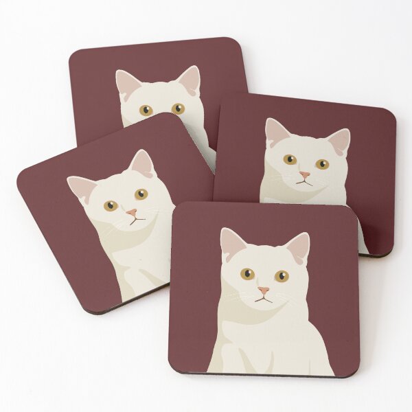 Item preview, Cute White Cat 2D Portrait  designed and sold by JLDxArt.