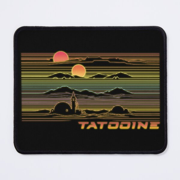 Item preview, Retro Desert Twin Suns Sci Fi Landscape designed and sold by ArtsB.
