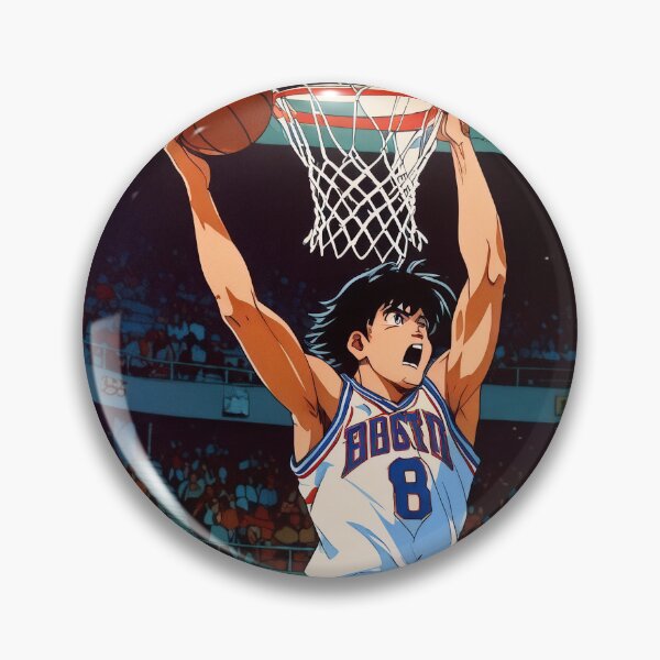 Item preview, Retro anime Vintage Man basketball player dunking in 80s  designed and sold by TBestretroShop.