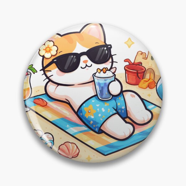 Item preview, Beach Towel Relaxing Cat designed and sold by Halcyonity.