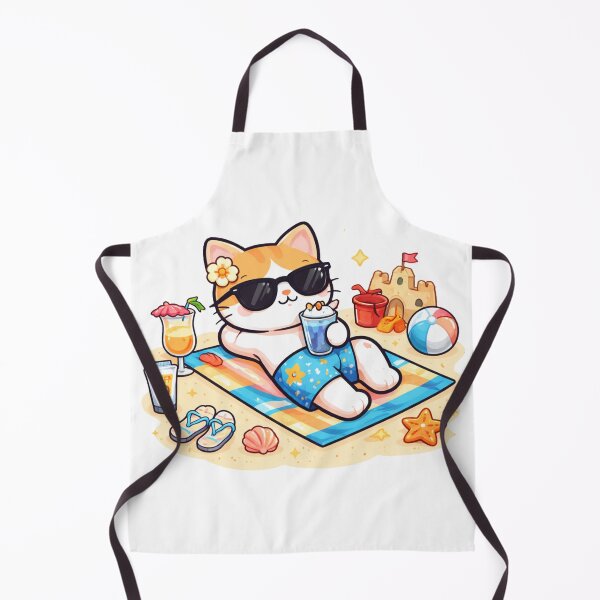 Item preview, Beach Towel Relaxing Cat designed and sold by Halcyonity.