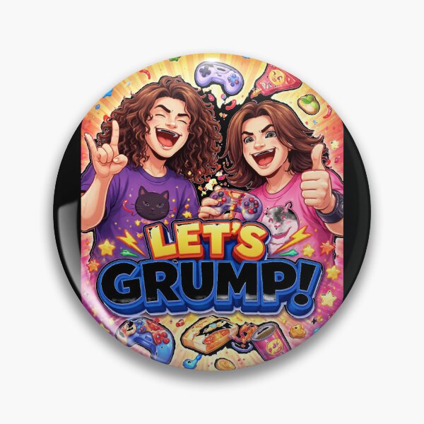 Item preview, Let’s Grump! – Vibrant Gaming Duo Energy Art Print designed and sold by KSz2026.