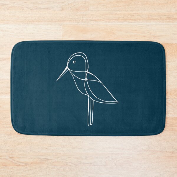 Item preview, Curios Bird, Minimalist Handdrawn Line Drawing, Midnight Blue  designed and sold by SWSandraWechner.