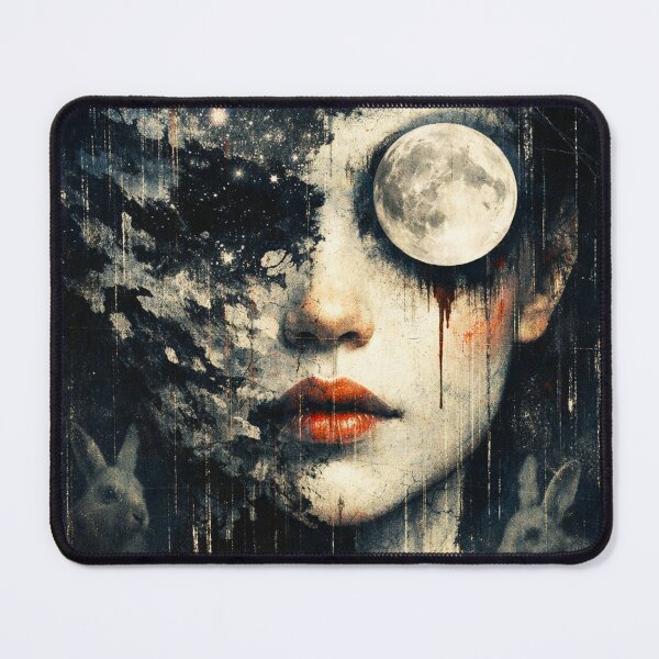Item preview, The Moon — Dark Tarot Card Art XVIII Major Arcana designed and sold by CMLPaintings.