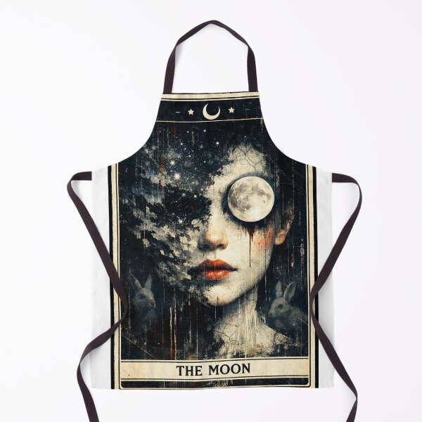 Item preview, The Moon — Dark Tarot Card Art XVIII Major Arcana designed and sold by CMLPaintings.