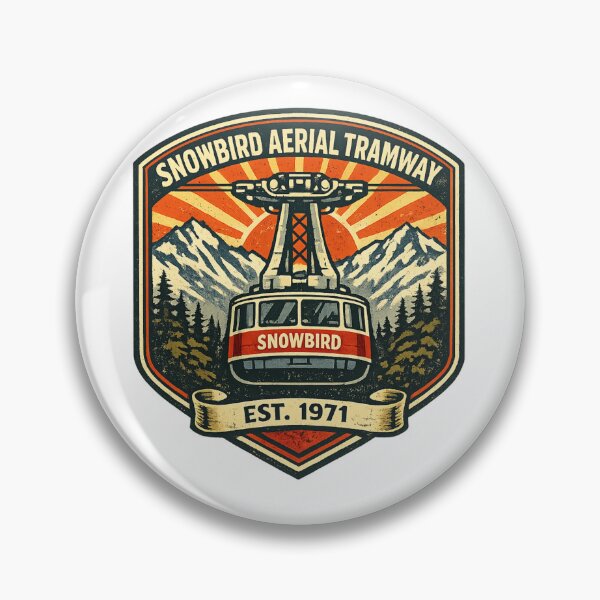 Item preview, Snowbird Aerial Tramway Vintage Mountain Badge designed and sold by Dresut.