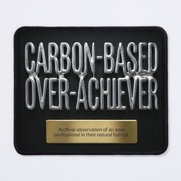 Item preview, Carbon-Based Over-Achiever | Dark Academic Success Quote designed and sold by Of Bone and Bloom.