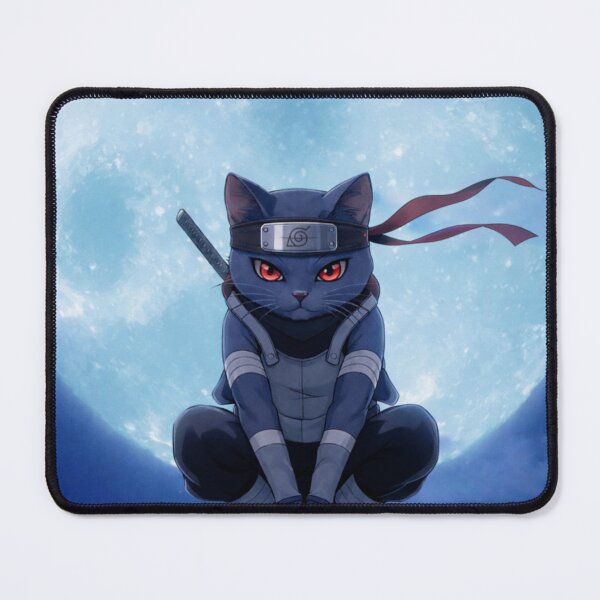 Item preview, Stealth Ninja Cat Moonlight Anime Style Night Warrior designed and sold by VibeFactoryOfc.