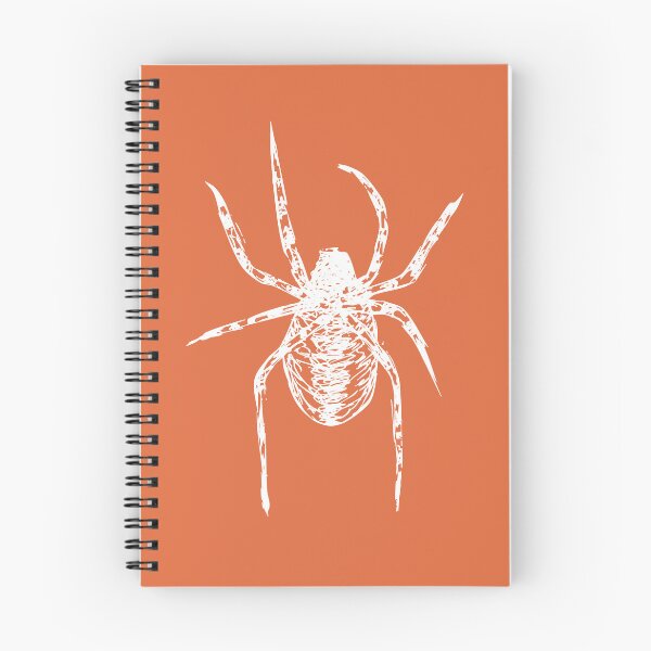 Item preview, Spider, Minimalist Handdrawn Ink Line Drawing Illustration, Orange Coral designed and sold by SWSandraWechner.