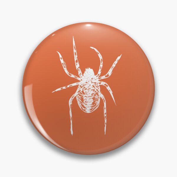 Item preview, Spider, Minimalist Handdrawn Ink Line Drawing Illustration, Orange Coral designed and sold by SWSandraWechner.