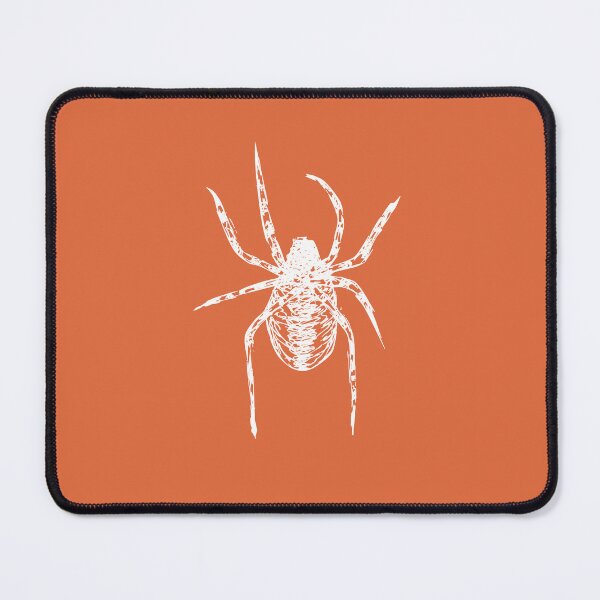 Item preview, Spider, Minimalist Handdrawn Ink Line Drawing Illustration, Orange Coral designed and sold by SWSandraWechner.