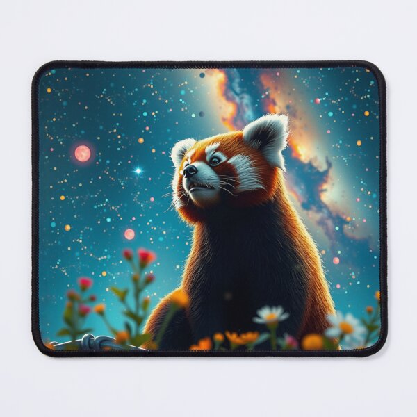 Item preview, Red Panda Gazing at a Cosmic Galaxy Sky designed and sold by CASASIS_MERCH.