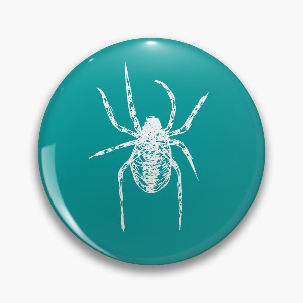 Item preview, Spider, Minimalist Handdrawn Ink Line Drawing Illustration, Turquoise designed and sold by SWSandraWechner.