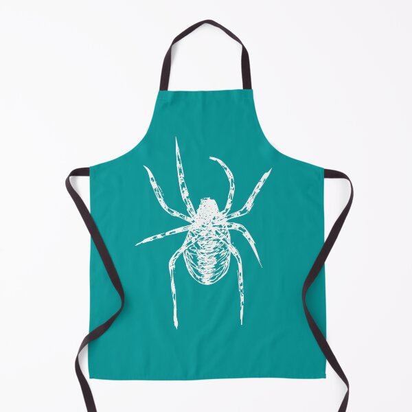Item preview, Spider, Minimalist Handdrawn Ink Line Drawing Illustration, Turquoise designed and sold by SWSandraWechner.