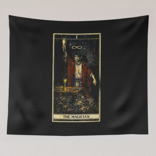 Item preview, The Magician — Dark Tarot Card I | Gothic Occult Art designed and sold by CMLPaintings.