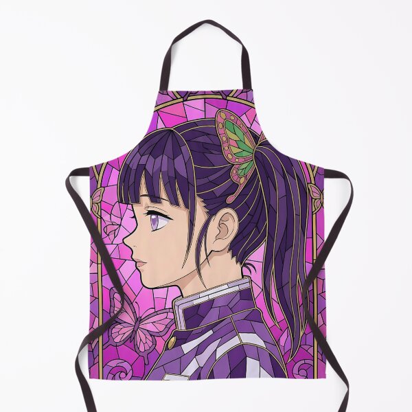 Item preview, Kanao Tsuyuri Demon Slayer Pastel Butterfly Stained Glass Window Portrait designed and sold by mildaclairmo.