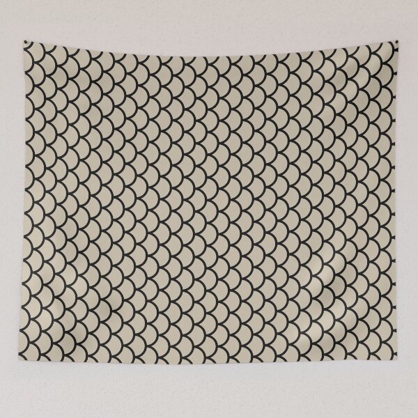 Item preview, Sand And Black Fish Scales Pattern designed and sold by pattern-archive.