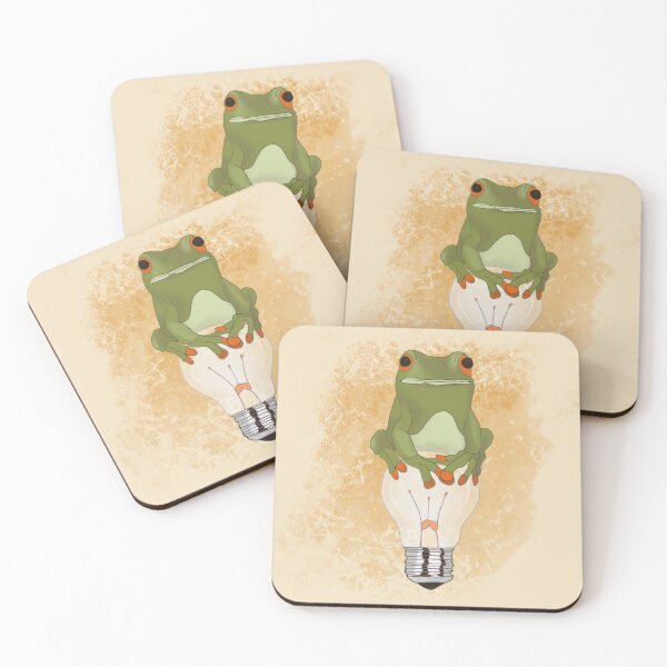 Item preview, A Green Frog Sitting on a Light Bulb designed and sold by BCasTal.